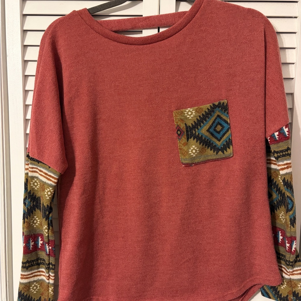 Women's Southwest Style Long Sleeve Top